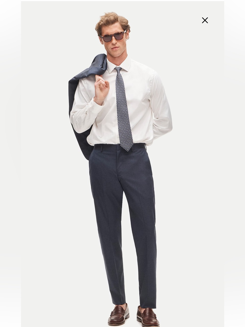 J.Crew Ludlow Slim Suit Pants Navy Blue Wool Blend 32x30